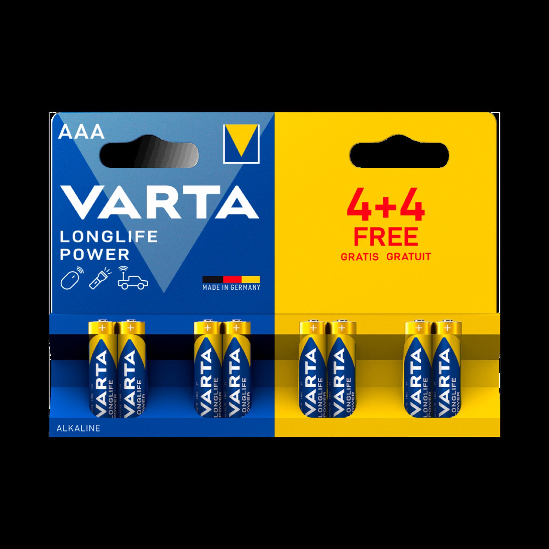 Varta Longlife Floor Stand Display Unit AA & AAA Packs of 4+4